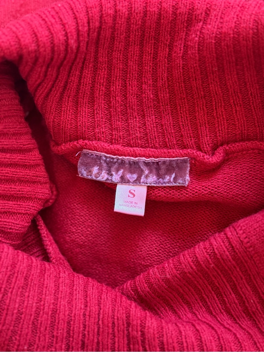 Y2K Red Off-The-Shoulder Ribbed Sweater Top - Picture 6 of 7